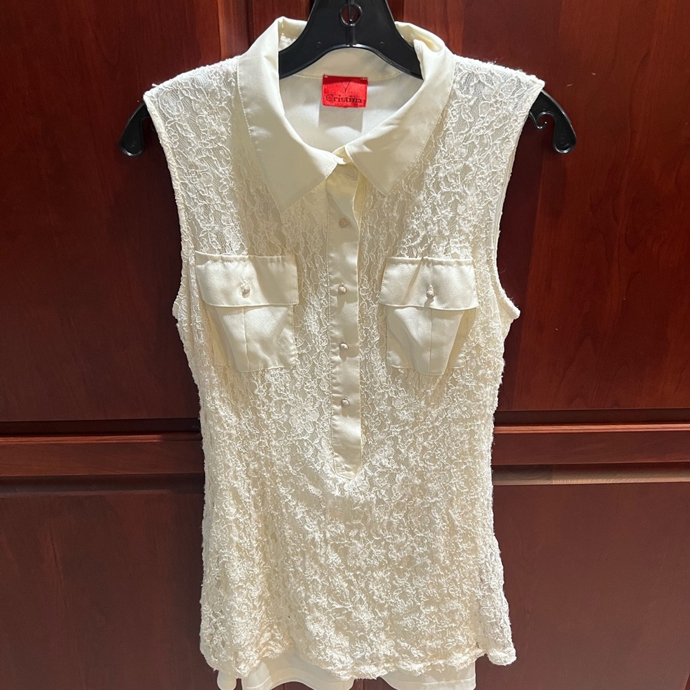 V Cristina Lace Top